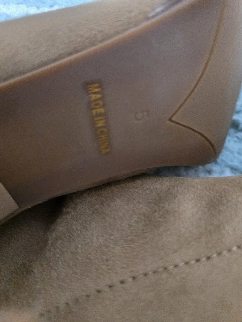 Over-the-Knee Suede Stretch Boots in Brown